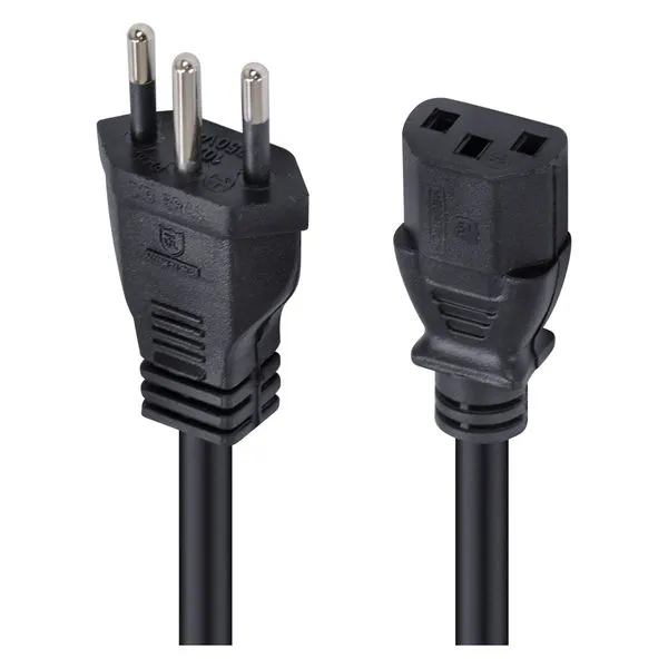 Cabo de Forca Tripolar para Fonte 3X0,75 MM 250V - 50 CM