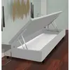 Base Box para Colchão de Solteiro MGA Lift Cotton com Baú e Pistão à Gás 39x88x188cm Cinza