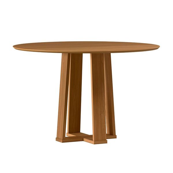 Mesa de Jantar Redonda com Tampo de MDF Isabela Ypê 117 cm