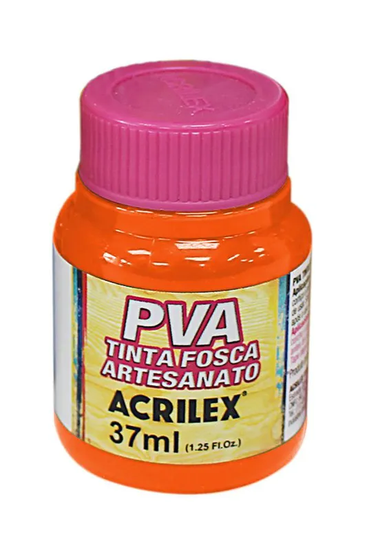 Tinta Pva Fosca para Artesanato 37ml Laranja