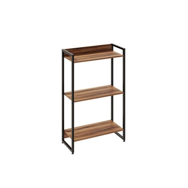 Estante Dynamica 60x30x104cm Com 03 Prateleiras Nogal / Est.preta