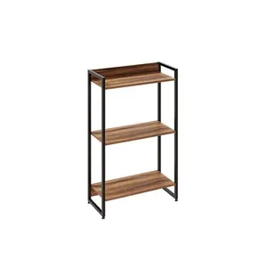 Estante Dynamica 60x30x104cm Com 03 Prateleiras Nogal / Est.preta