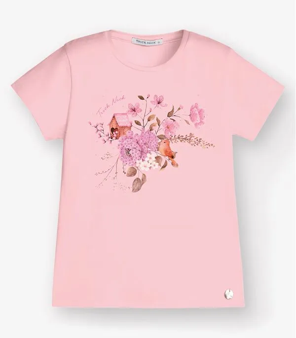Blusa Cotton Leve Feminia Trick Nick Rosa 4 / Rosa
