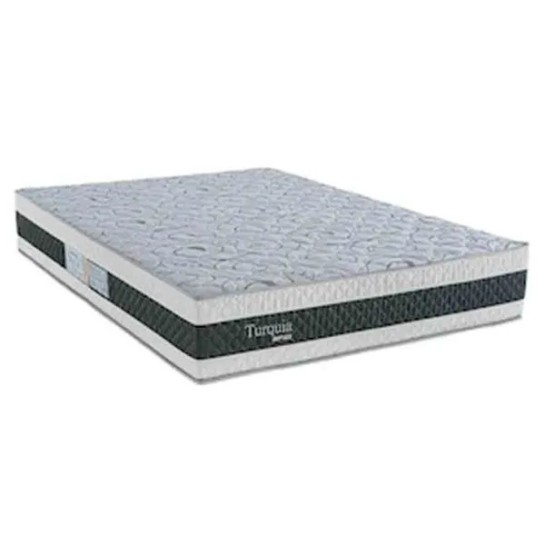 Colchão de Casal Turquia com Molas Pocket e Pillow Inn Biflex Branco com Grafite