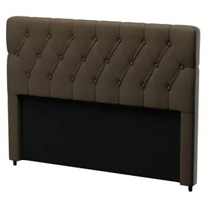 Cabeceira para Cama King Size Probel Califórnia em Tecido Suede Marrom