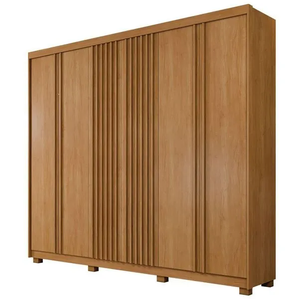 Guarda Roupa San Remo 6 Portas 6 Gavetas 9 Prateleiras Cinamomo