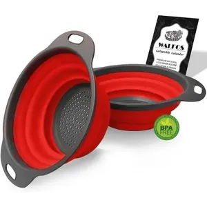 Escorredor de Cozinha Dobrável de Silicone Walfos Tapete de Cozinha Dobrável, 2 Peças