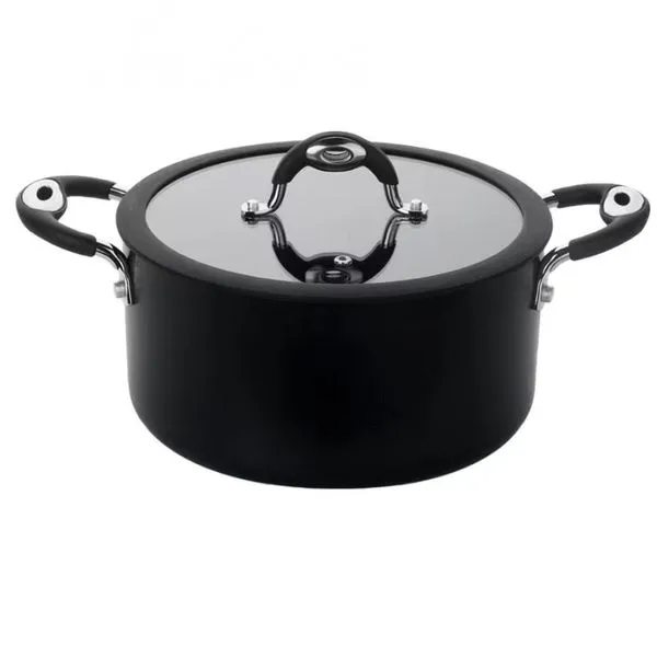 Caçarola Dom Multiflon com Antiaderente de Alumínio - 22cm Preto