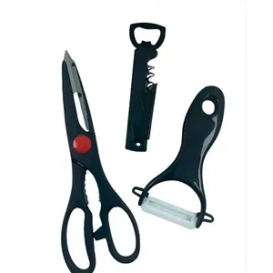 Kit de Utensílios de Cozinha 3 Peças Tesoura