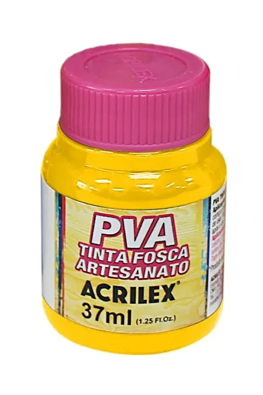Tinta Pva Fosca para Artesanato 37ml Amarelo Ouro