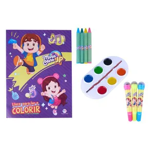 Mega Kit Livro Ler, Colorir e Brincar Ciranda Cultural Maria Clara e JP