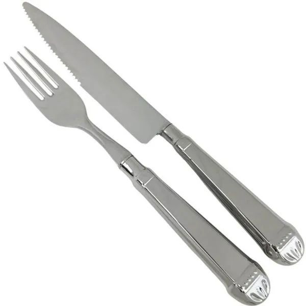 Jogo de Talheres 200 peças Faqueiro Jumbo Churrascaria Aço Inox Restaurante Jantar Nobre
