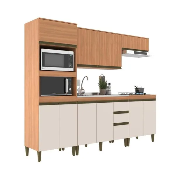 Cozinha Cecilia 5 Peças J Carvalho Freijo Off White