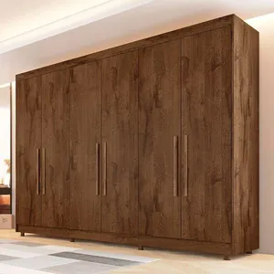 Guarda-Roupa Casal Europa Palermo com 6 Portas e 6 Gavetas Brauna