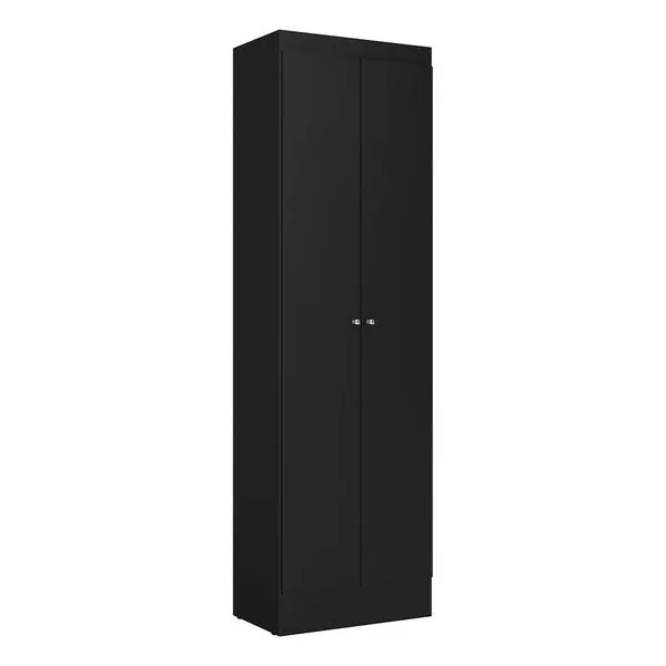 Armário Multiuso Sapateira THB Space com 2 Portas 5 Prateleiras Preto