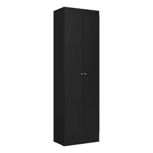 Armário Multiuso Sapateira THB Space com 2 Portas 5 Prateleiras Preto
