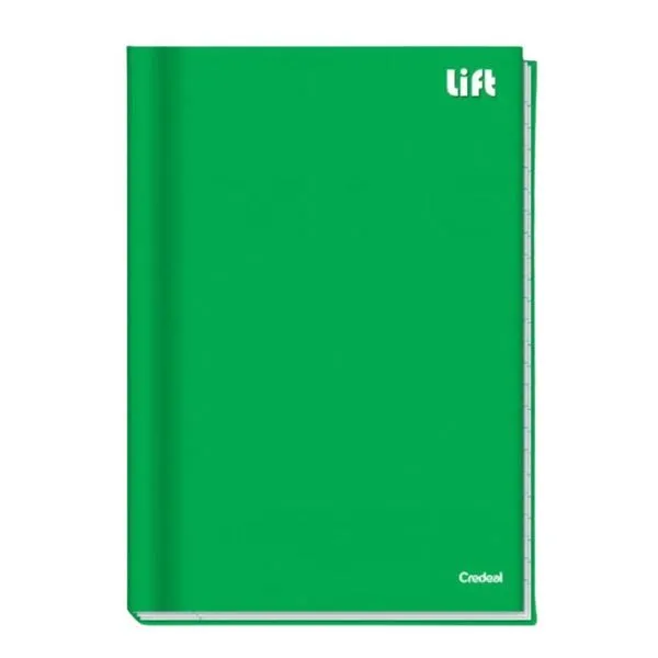 Kit 10 Cadernos Brochura Grande 1 Matéria 80 Folhas Lift Credeal Verde