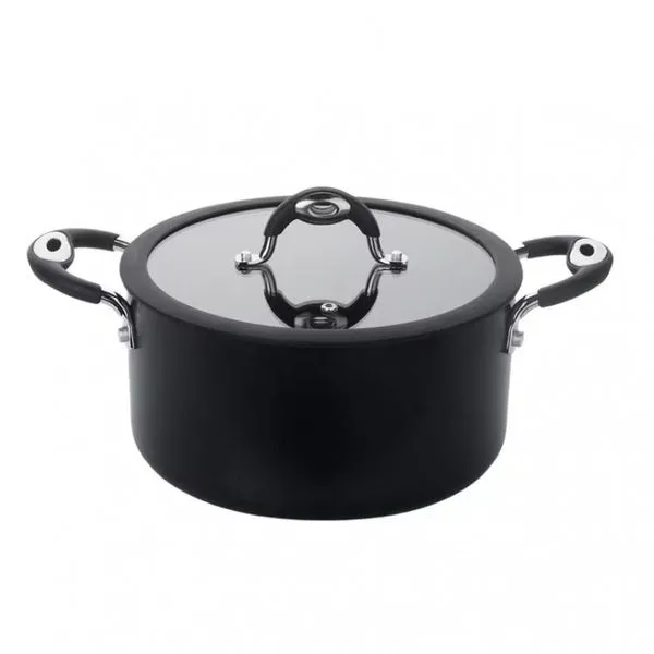 Caçarola Dom Multiflon com Antiaderente de Alumínio 24 cm Preto