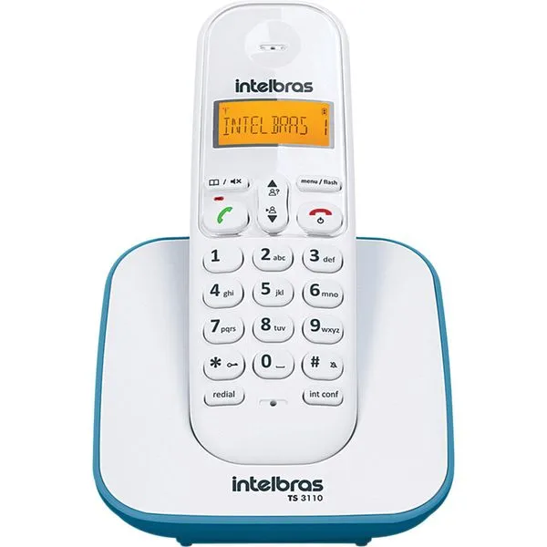 Telefone sem Fio com Identificador Intelbras TS3110 Vermelho Telefone sem Fio com Identificador Intelbras TS3110 Azul