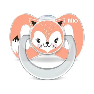 Chupeta Lillo Funny Animais Silicone Raposa Tamanho 1
