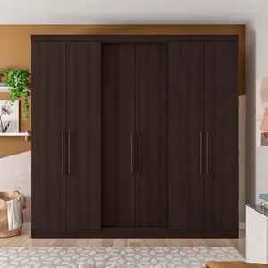 Guarda Roupa Napoli UP com 6 Portas, 4 Gavetas e 4 Prateleiras Bartira Café