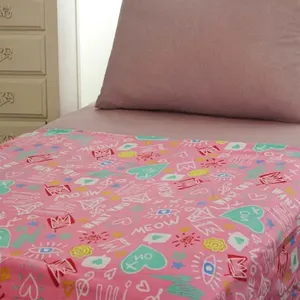Manta Portallar Flanela Estampada Meow 1,50m X 2,20m Rosa