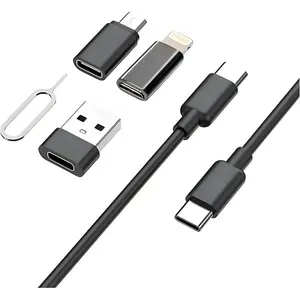 Kit Adaptador 5 em 1 Múltiplos Cabos Celular