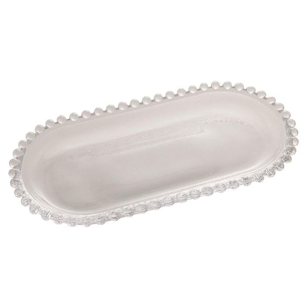 Travessa Oval Wolff Pearl em Cristal Transparente