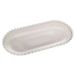 Travessa Oval Wolff Pearl em Cristal Transparente