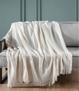 Manta Para Sofá Sevilha 170 Cm x 150 Cm Adomes Bege UN / Bege