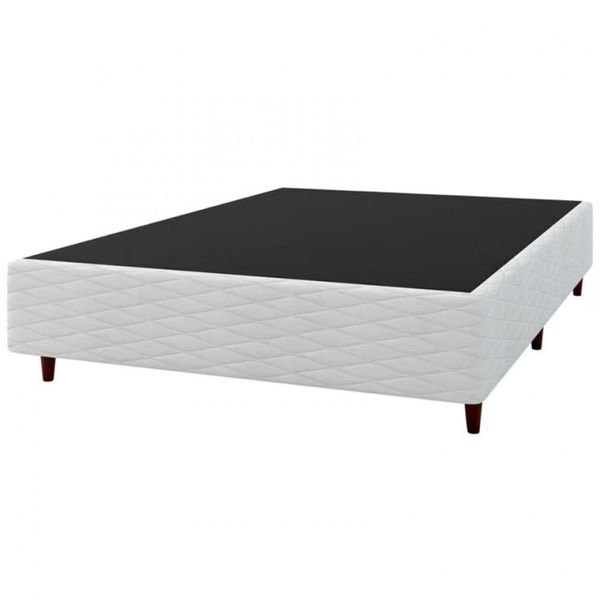 Base Box de Casal Umaflex New Itália com Revestimento em Jacquard 38x138x188cm Branco