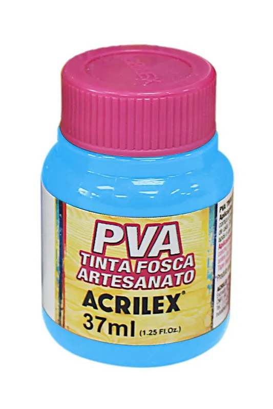 Tinta Pva Fosca para Artesanato 37ml Azul Celeste