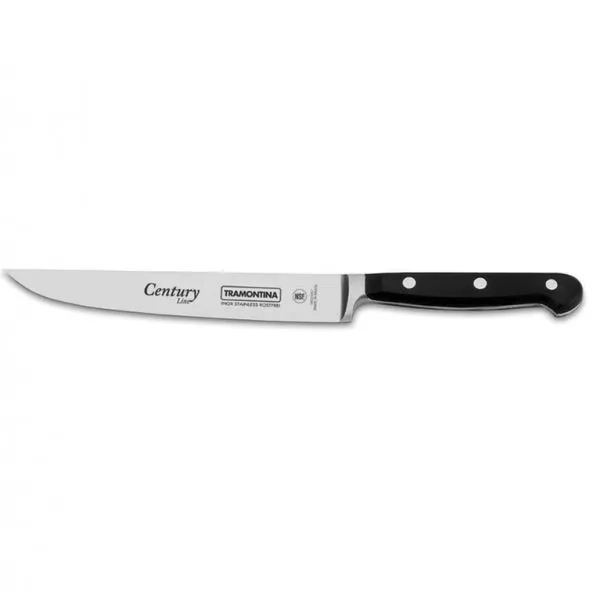 Faca para Carne Cozinha 7 Tramontina Century Preto com Inox
