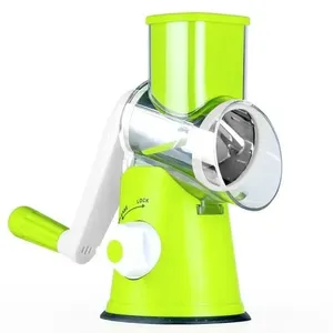 Cortador e Fatiador de Legumes 3 em 1 com Lâminas de Aço Inox – Ralador Multifuncional de Cozinha. Cor:Azul