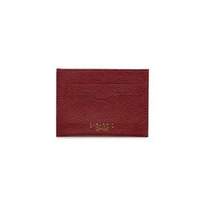 Porta Cartão Slim em Couro Pequeno Basic Vermelho P / Vermelho