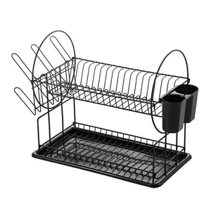 Escorredor Duplo de Louça com Suporte Inox Cozinha Organizador - Organização e Praticidade na Cozinha