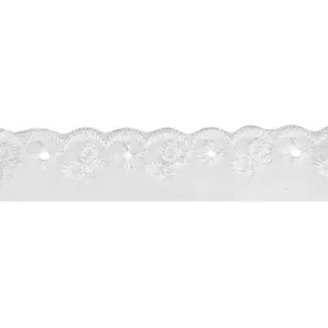 Bordado Inglês de Poliéster Nybc CTL17 2,5cm com 13,70m Branco