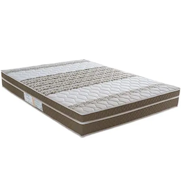 Colchão de Casal Ilhéus com Molas Pocket e Euro Pillow Biflex Marrom com Bege