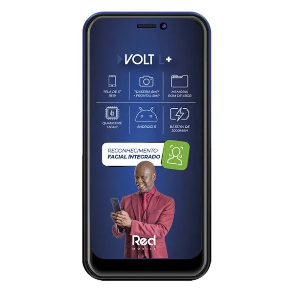 Smartphone Red Volt L+ 48GB Tela de 5" Câmera 8MP Azul