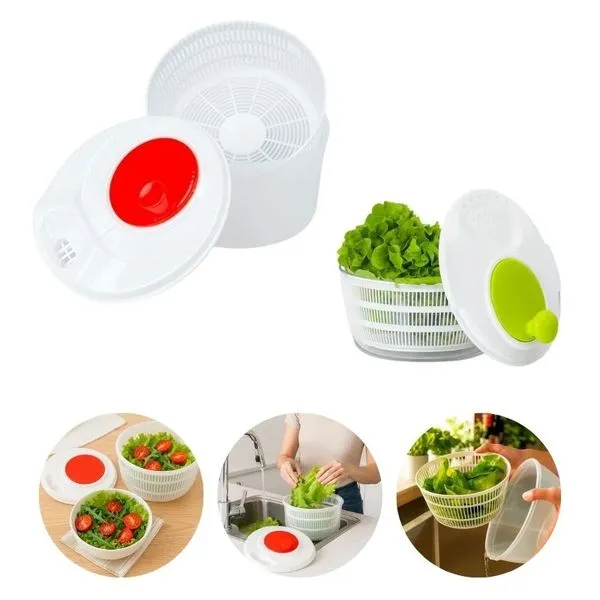 Centrifugador Manual para Secar Salada Escorredor Removível