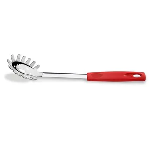 Pegador de Massa Brinox Asti em Aço Inox com Cabo de Polipropileno Vermelho