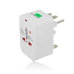 Adaptador Internacional Universal de Tomada Europeu AmericanoBranco 1052