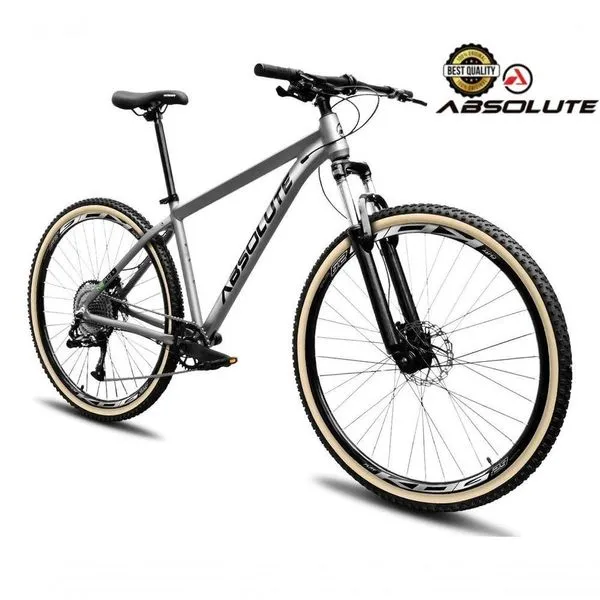 Bicicleta Aro 29 Nero 5 Peças Inteira Absolute 12v Hollowtech Hidráulica Garfo Trava No Guidão Cinza 13.8