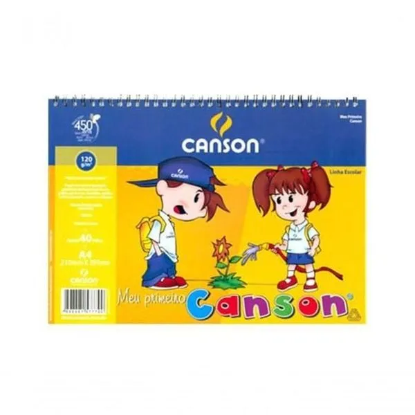 Caderno Infantil Meu Primeiro Canson A4 40 Folhas - Canson