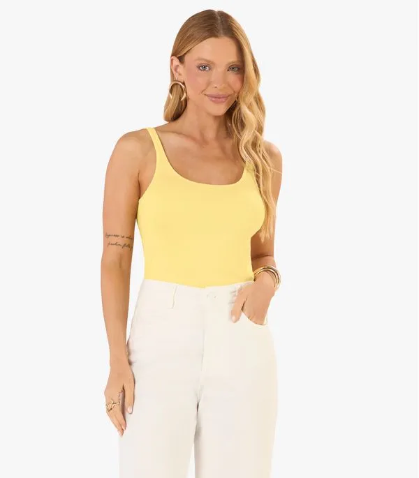Blusa De Alca Básica Feminina Rovitex Amarelo G