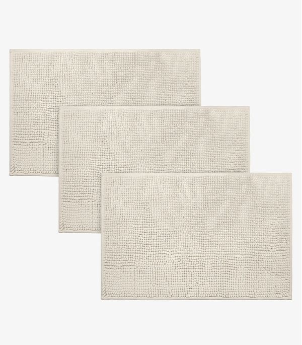Kit 3 Tapetes Pipoca Bolinha Toque Macio Rovitex Home Bege UN / Bege