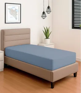 Lençol Liso Solteiro Com Elástico Vivaldi Azul UN / Azul