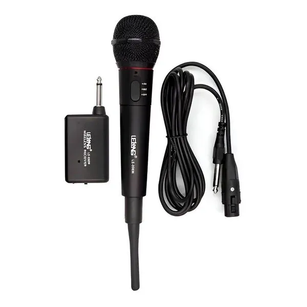Microfone Sem Fio Wireless Com Receptor Karaokê Reunião