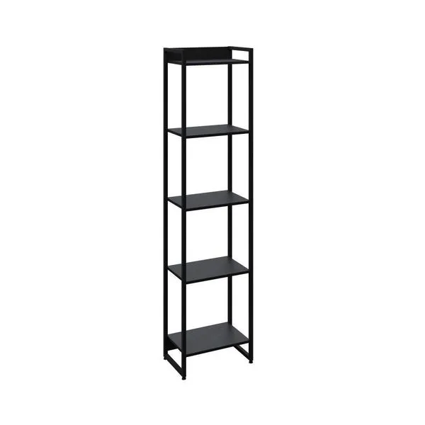 Estante Dynamica 45x30x187cm C/05 Prateleiras Preto ônix / Est.preta Preto ônix / Est.preta