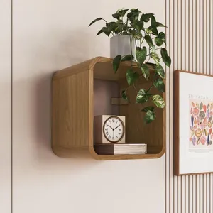 Nicho Prateleira Decorativa Infantil 30x30cm Organizador Para Quarto E Decoração Carvalho Xingu